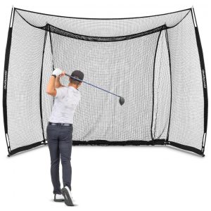 Rede de Treino de Golfe GoSports Range Cage 3 x 24 m - Escolha entre Tela de Impacto com Gráficos Tela de Simulação ou Rede Clássica