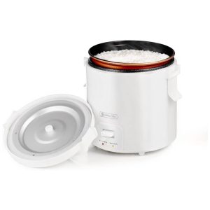 Mini Panela de Arroz Elétrica Multifuncional 1L 200W 110v WHITE TIGER 1818 Branco