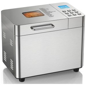 Máquina de Pão OSIPOTO 17 em 1 Inox Prata Capacidade 907 gramas Timer 15H Baixo Ruído Fácil Limpeza