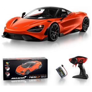 Carrinho de Controle Remoto McLaren Licenciado Escala 1:12 até 12 km h MIEBELY Laranja