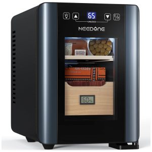Umidor para Charutos NEEDONE 8L com Controle de Temperatura Capacidade para 80 Unidades Silenciosa e Eficiente
