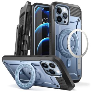 Capa para Iphone 14 Pro Max com Protetor de Tela Embutido SUPCASE Azul