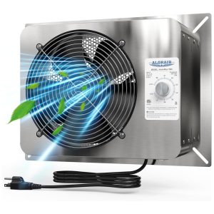 Ventilador com Umidistato e Exaustor em Aço Inoxidável 115V ALORAIR Prata