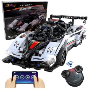 Carrinho de Controle Remoto Montável 542 Peças de 8 a 12 anos WISEPLAY Branco