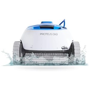 Robô Limpador de Piscina com Escalada em Parede e Escova de Lavagem Potente Dolphin Proteus DX3 Branco