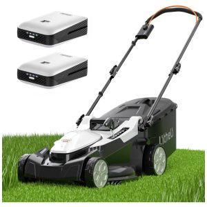 Cortador de Grama Elétrico Sem Fio Litheli 40V 2 x 20V Motor Brushless Potente Ajuste de Altura Leve e Portátil 2 Baterias 4.0AH Incluídas