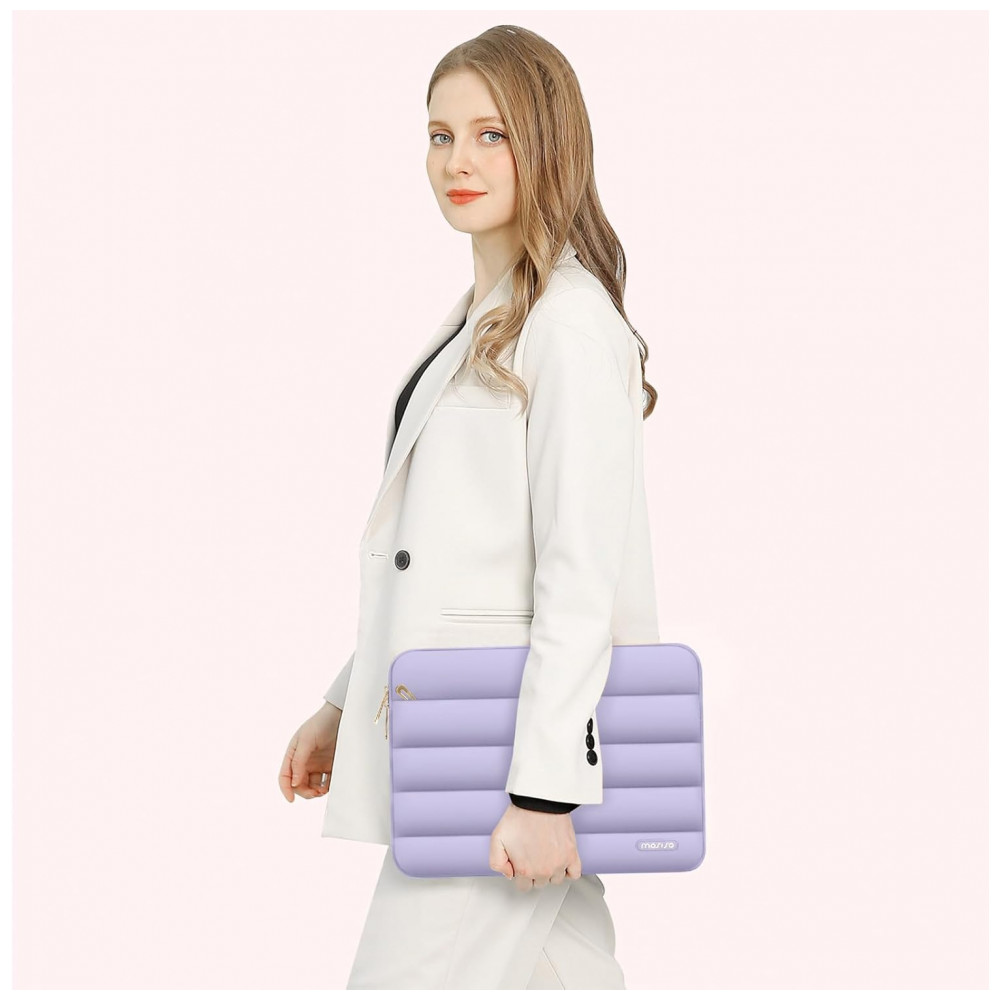 MOSISO 13.3" Laptop Sleeve para MacBook Air/Pro, HP, Dell, ASUS, Lenovo, Poliéster Acolchoado com Estojo Pequeno, Roxo - Imagem 6