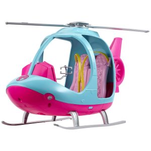 Helicóptero Barbie com Rotores Giratórios 2 Lugares Cintos de Segurança e Controles de Piloto