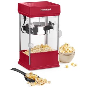 Máquina de Pipoca Cuisinart Estilo Teatro com Capacidade de 4 Litros Sem Tempo de Aquecimento. Fácil de Servir e Limpar com Colher de Pipoca.