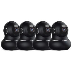 Câmera de Segurança 1080P HD com Detecção de Movimento Visão Noturna 4 UN Litokam Preta