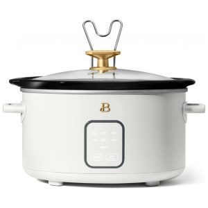 Panela elétrica de cozimento lento Beautiful 4L branca 1500W 110V painel touch