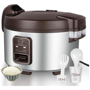 Panela de Arroz Elétrica 13L com operação One Touch 110V 1350W CAZACHEF Prata