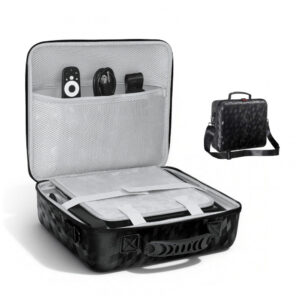 Case rígido para projetor NexiGo Nova Mini com alça ajustável preto à prova de impactos e resistente à água