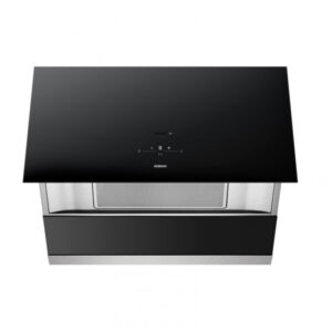 Coifa de embutir ou parede 91cm Robam preta aço inox 304 vidro temperado motor BLDC 1300 CFM 3 velocidades 110V
