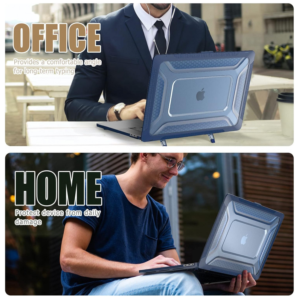 Capa Rígida Antichoque Azul-Marinho para MacBook Pro 16″ (2019-2021 Modelo A2141 com Touch ID) – Mektron - Imagem 6