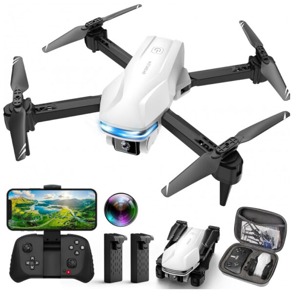 Drones com Câmera para Adultos 1080P HD Drone Dobrável com Estojo Drones para Crianças com Decolagem e Pouso de Um Toque, Modo de 3 Velocidades, Velcase