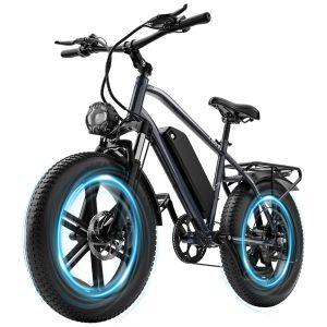 Bicicleta Elétrica para Adultos 1000W de Pico Até 25MPH Bateria Removível de 48V15AH Bicicleta Elétrica com Alcance de 38 Milhas e Pneu Gordo de 20