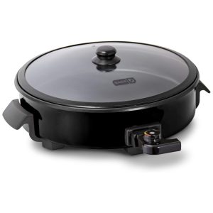 Frigideira Elétrica Dash Família Grande com Superfície Antiaderente de 3556 cm e Livro de Receitas para Pizza Hambúrgueres Cookies Fajitas Café da Manhã