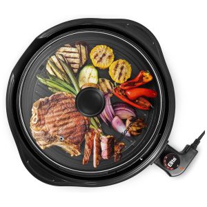 Churrasqueira Elétrica Elite Gourmet EMG1100 Indoor Grill - Preto Rápido Aquecimento Ideal para Refeições com Baixo Teor de Gordura