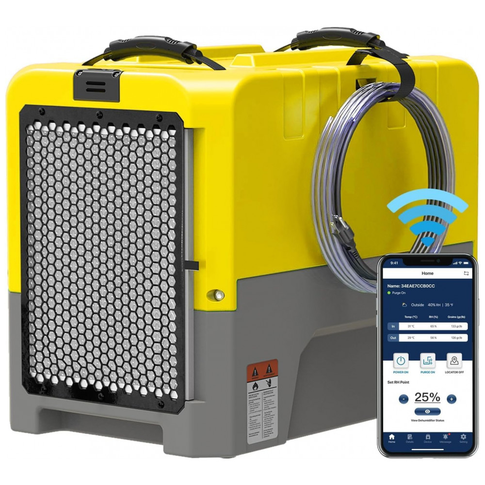Desumidificador Comercial ALORAIR 180PPD LGR com Bomba, Controle por Aplicativo WiFi, Capacidade de Até 85 PPD no AHAM,