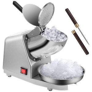 Máquina de Raspadinha Industrial Aço Inoxidável 64 kg h 110v VIVOHOME VH278 SL Prateado