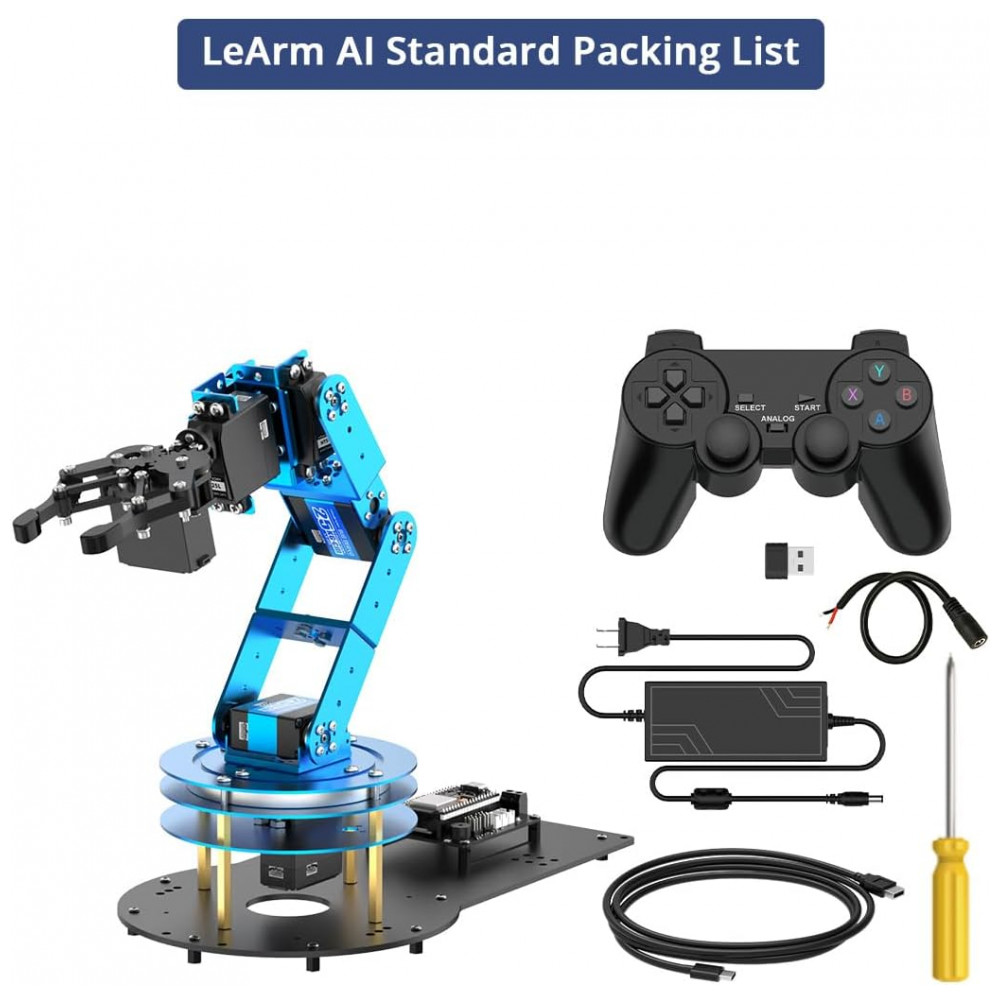 Hiwonder LeArm AI Standard Kit – Braço Robótico 6DOF com Interação por Voz e Visão Computacional – Kit Educacional Arduino para Projetos STEM - Imagem 9