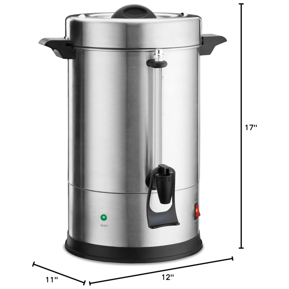 Urna de Café Comercial em Aço Inoxidável 44L com Medidor de Quantidade Luz Indicadora e Plugue de 5 a 15 fases 110V 1440W Waring WCU30 Prata - Imagem 8
