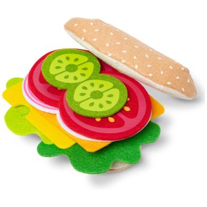 Kit Sanduíche Infantil de Feltro com 33 Peças para Crianças Acima de 2 Anos Melissa & Doug