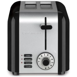 Torradeira Elétrica Compacta em Inox 2 Fatias 110v CUISINART CPT 320 Preto
