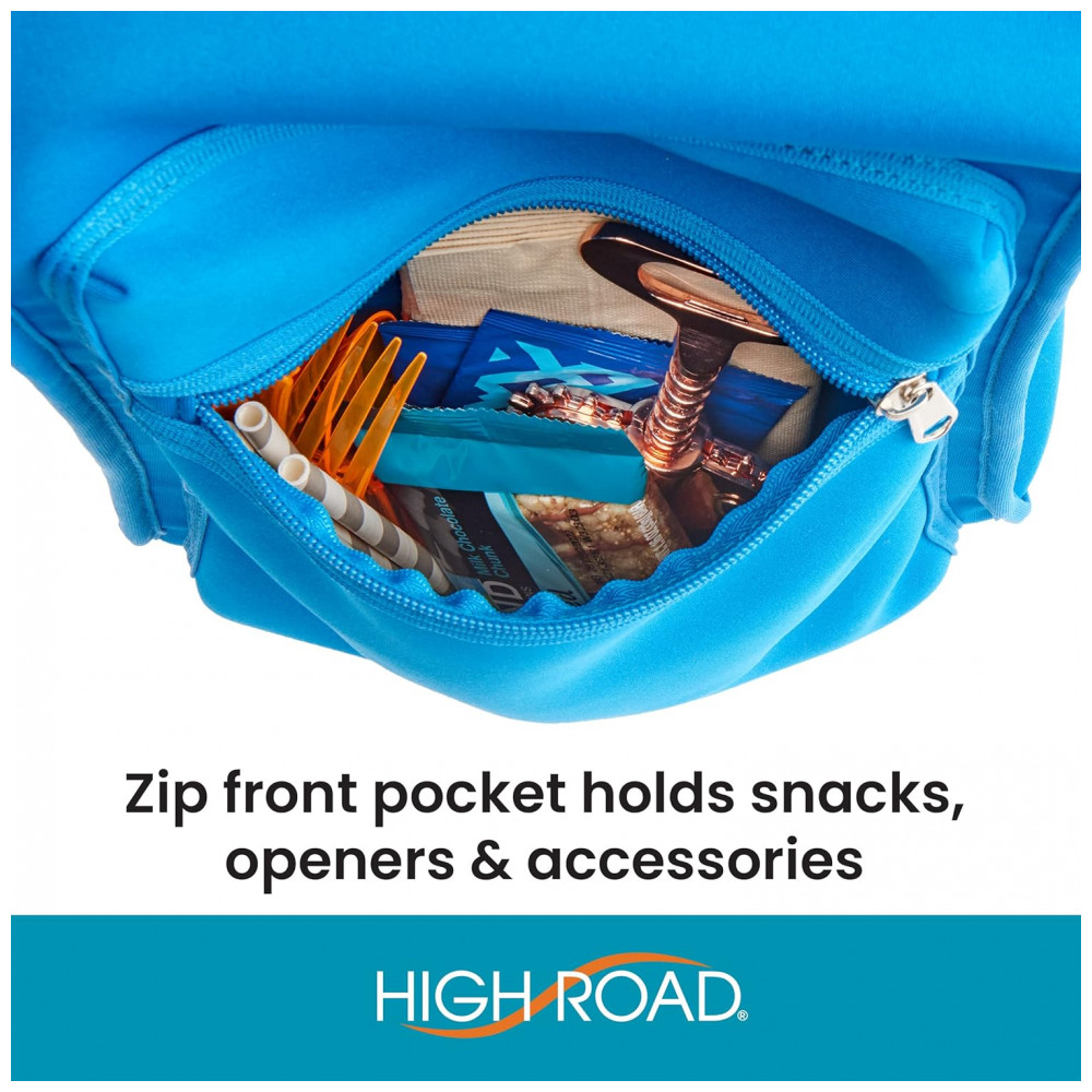 Bolsa Térmica Para Transporte de Vinhos High Road até 4 Garrafas Azul - Imagem 5