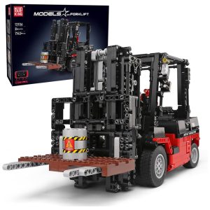 Kit de Construção Empilhadeira com 1719 Peças para Crianças e Adultos Mould King Vermelha