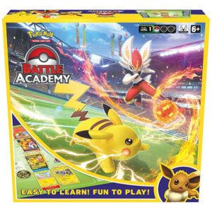 Jogo de tabuleiro Pokémon Battle Academy com 3 baralhos completos tabuleiro para 2 jogadores e material de aprendizado do Pokémon TCG