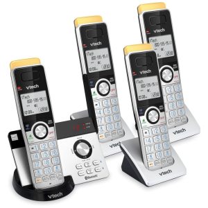 Telefone sem Fio com Secretária Eletrônica e Bloqueio de Chamada 4 Unidades VTECH IS8121 4 Prateado