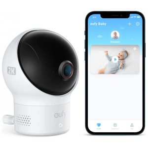 Babá Eletrônica com Wi Fi Visão Noturna Detecção de Choro 110V Eufy Baby Branco