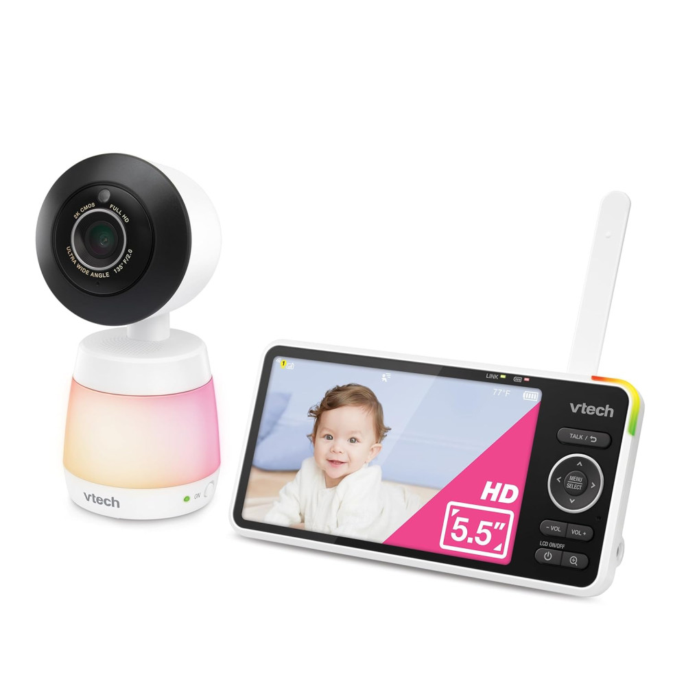 Smart WiFi Babá Eletrônica Câmera 2K Tela HD IPS Visão Noturna Infravermelha Pan-Tilt Zoom 24x Áudio Bidirecional Luz NoturnaVTECH - Imagem 12