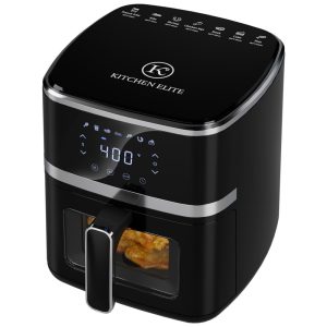Air Fryer 49 Litros 7 em 1 com Janela de Visualização e Controle Digital 110V 1700W Kitchen Elite Preta