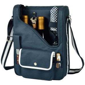Bolsa Térmica Para Transporte de Vinhos até 2 Garrafas PICNIC AT ASCOT 535 BLB Azul