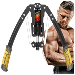 Aparelho de Musculação para Braço com Potência Hidráulica Ajustável de 9 a 200 kg EAST MOUNT Preto