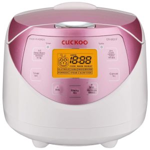 Panela elétrica e aquecedor multifuncional de arroz rosa CUCKOO CR 0631F Rosa claro