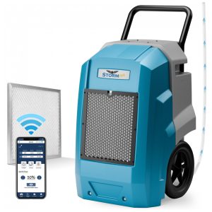 Desumidificador85 Litros com Conexão de Drenagem de Bomba e Controle por WiFi ALORAIR Azul