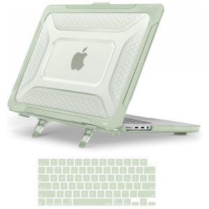 MOSISO Capa Rígida para MacBook Pro 16" 2025-2021 TPU Anti-Choque com Kickstand Dobrável e Teclado Verde Sálvia