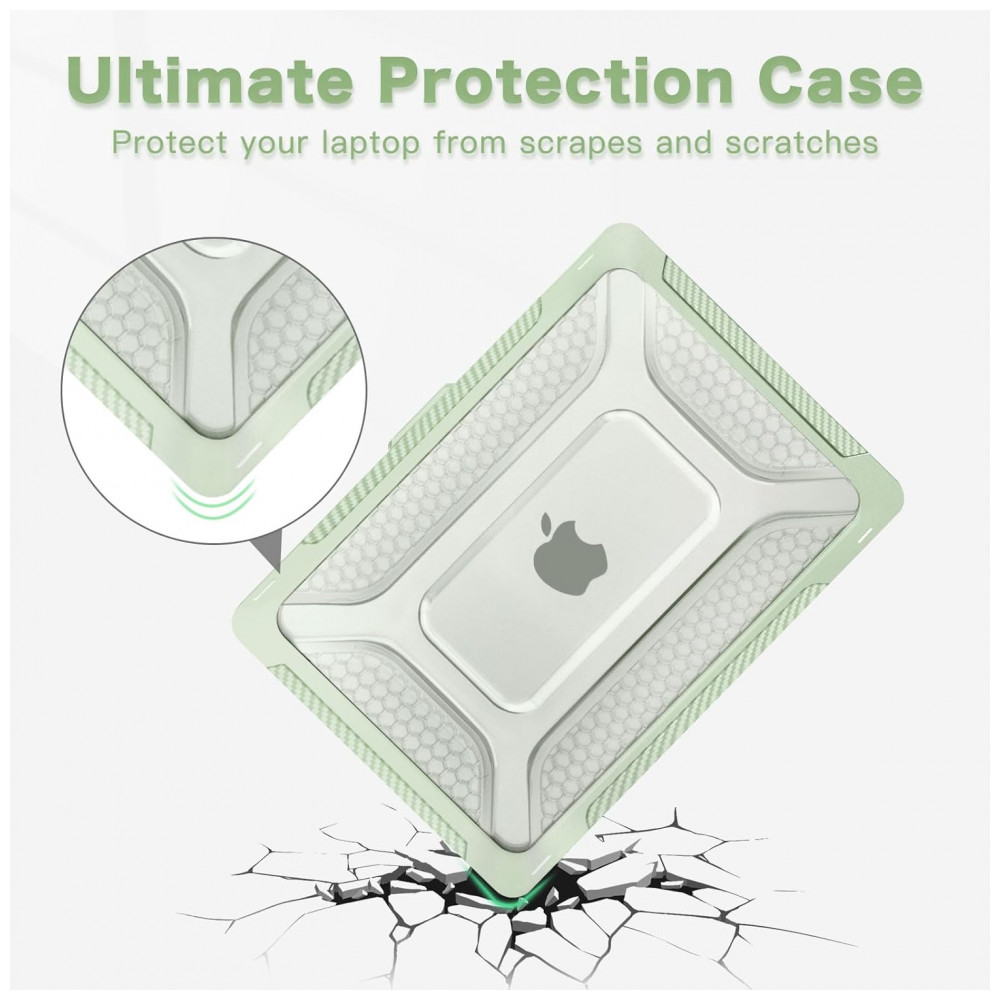 MOSISO Capa Rígida para MacBook Pro 16" 2025-2021, TPU Anti-Choque com Kickstand Dobrável e Teclado, Verde Sálvia - Imagem 3