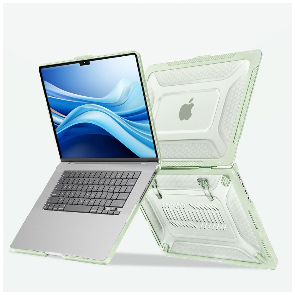 MOSISO Capa Rígida para MacBook Pro 16" 2025-2021, TPU Anti-Choque com Kickstand Dobrável e Teclado, Verde Sálvia - Imagem 5