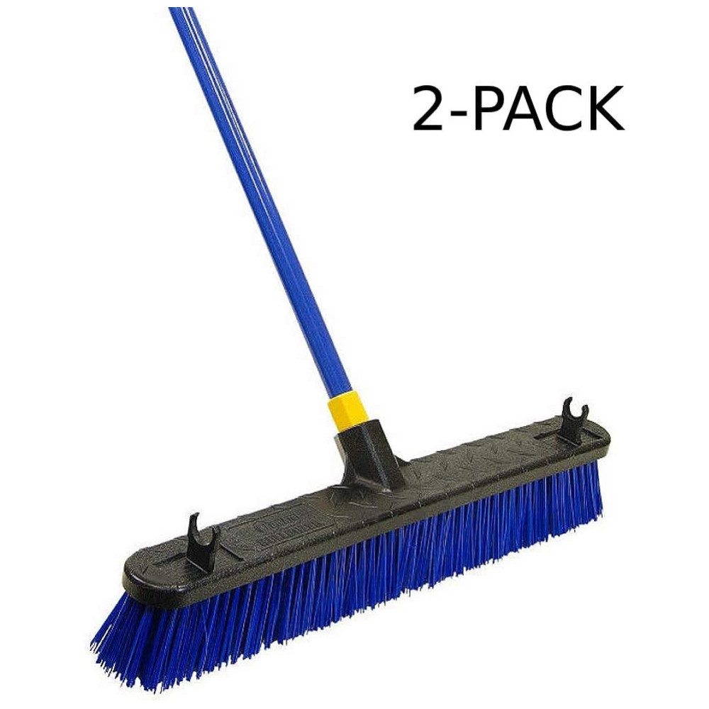 Vassoura Profissional para Trabalhos Pesados com Cabo de Aço 2 UN Quickie 5992 Azul - Imagem 2