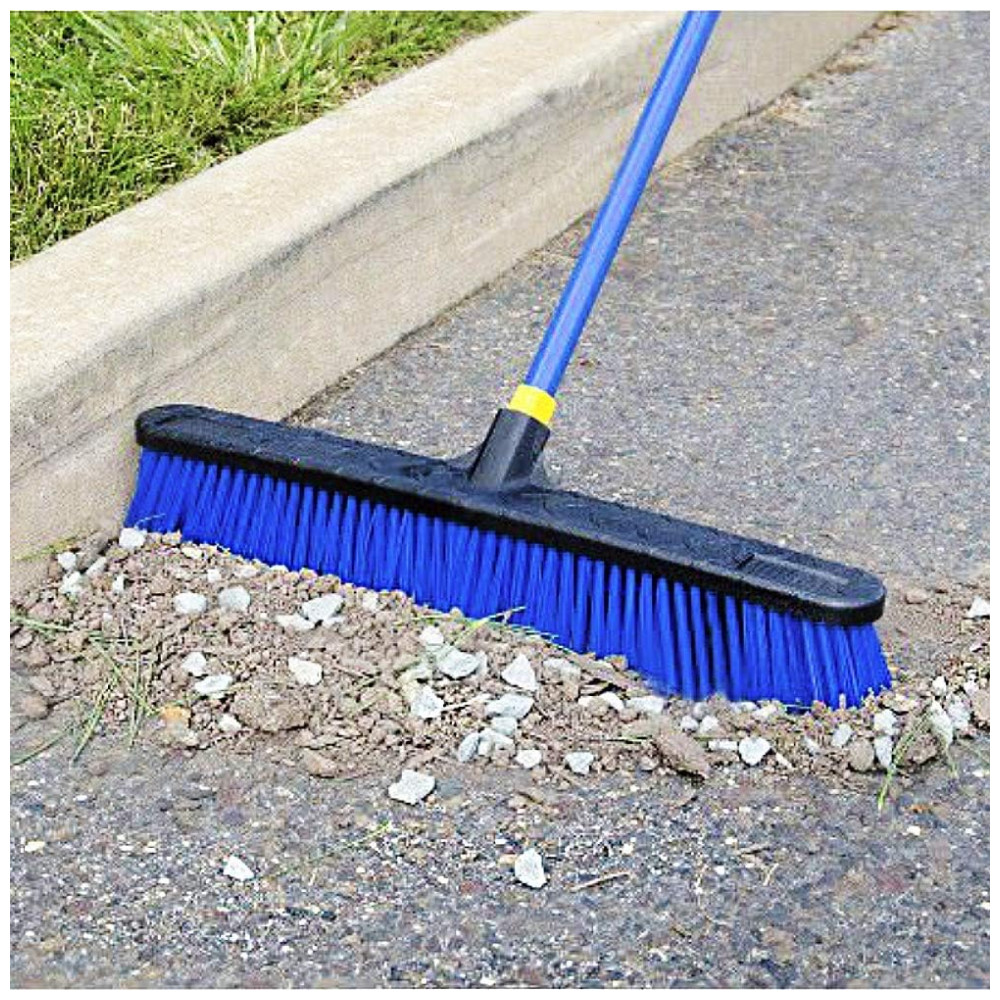 Vassoura Profissional para Trabalhos Pesados com Cabo de Aço 2 UN Quickie 5992 Azul - Imagem 4