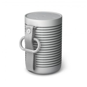 Caixa de som Bluetooth portátil Bang & Olufsen Beosound Explore cinza IP67 som 360° 27h bateria