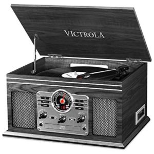 Vitrola Toca Discos 1 Velocidade sem fio com USB e Alto Falante 45 RPM VICTROLA VTA 200B GH Preto