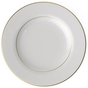Prato para Salada ou Aperitivo de 16 cm Mais Elegância em Sua Mesa com Formato Redondo e Material de Porcelana Villeroy Boch Brando e Dourado