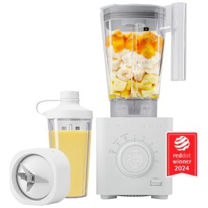 Liquidificador de Bancada com Painel de LED 5 Velocidades Capacidade de 14L e Lâmina de Aço Inoxidável 110V 1380W Chefman Branco