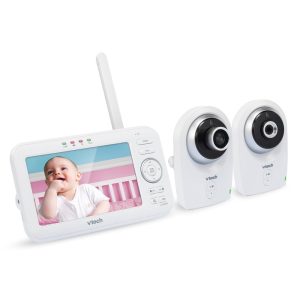 Babá Eletrônica com Monitorcom Lente Óptica Grande Angular e Lente Óptica Padrão Intercambiáveis 720pVM351-2 VTECH